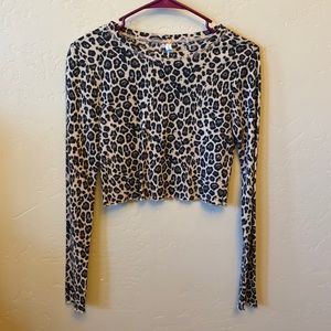 Cheetah Cropped Long Sleeve